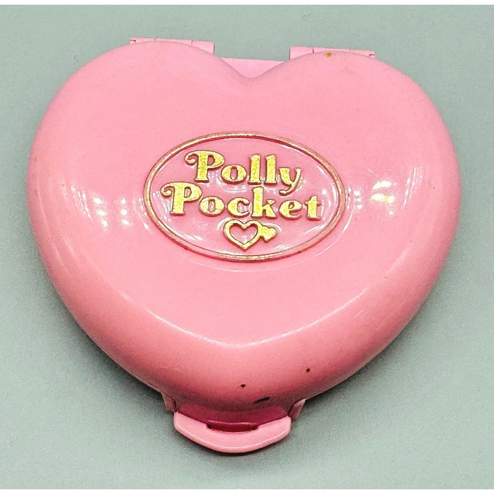 Bluebird Polly Pocket Country Cottage Pink Heart Compact 1989 Vintage NO DOLLS